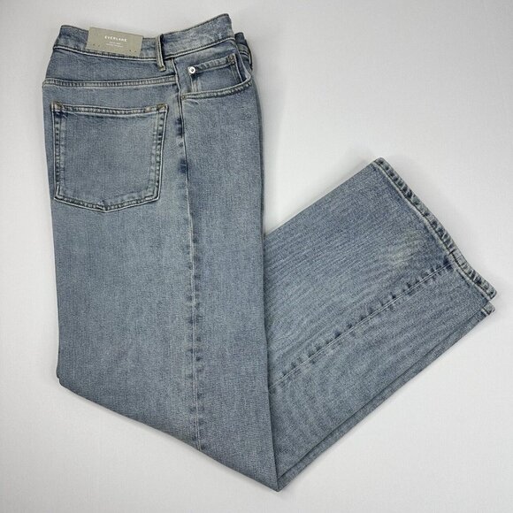 Everlane‎ Women's NWT Light Blue The Way-High Wide Leg Flare Jean W30/L29.25 - Picture 3 of 13